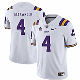 LSU Tigers 4 Kwon Alexander White Nike College Football Jersey Dzhi,baseball caps,new era cap wholesale,wholesale hats